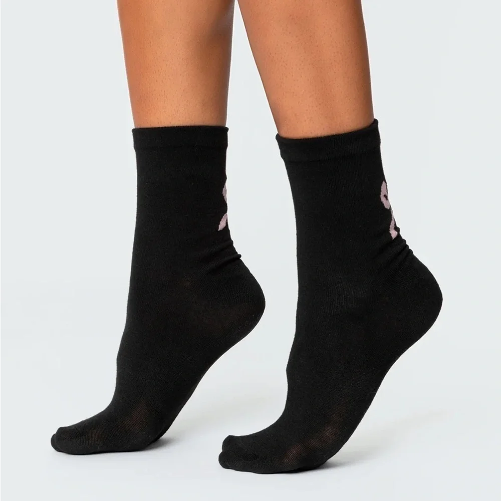 Edikted Black and Pink 🎀 Socks Size os